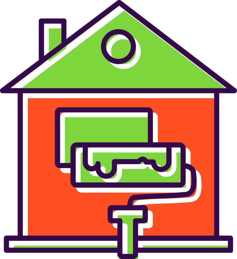 Home Renovation Filled  Icon vector