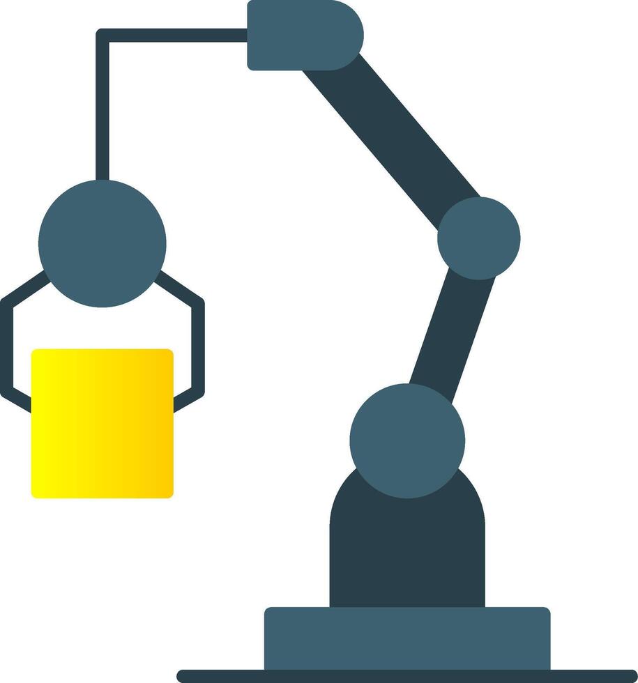 Robotic Machine Flat Gradient  Icon vector
