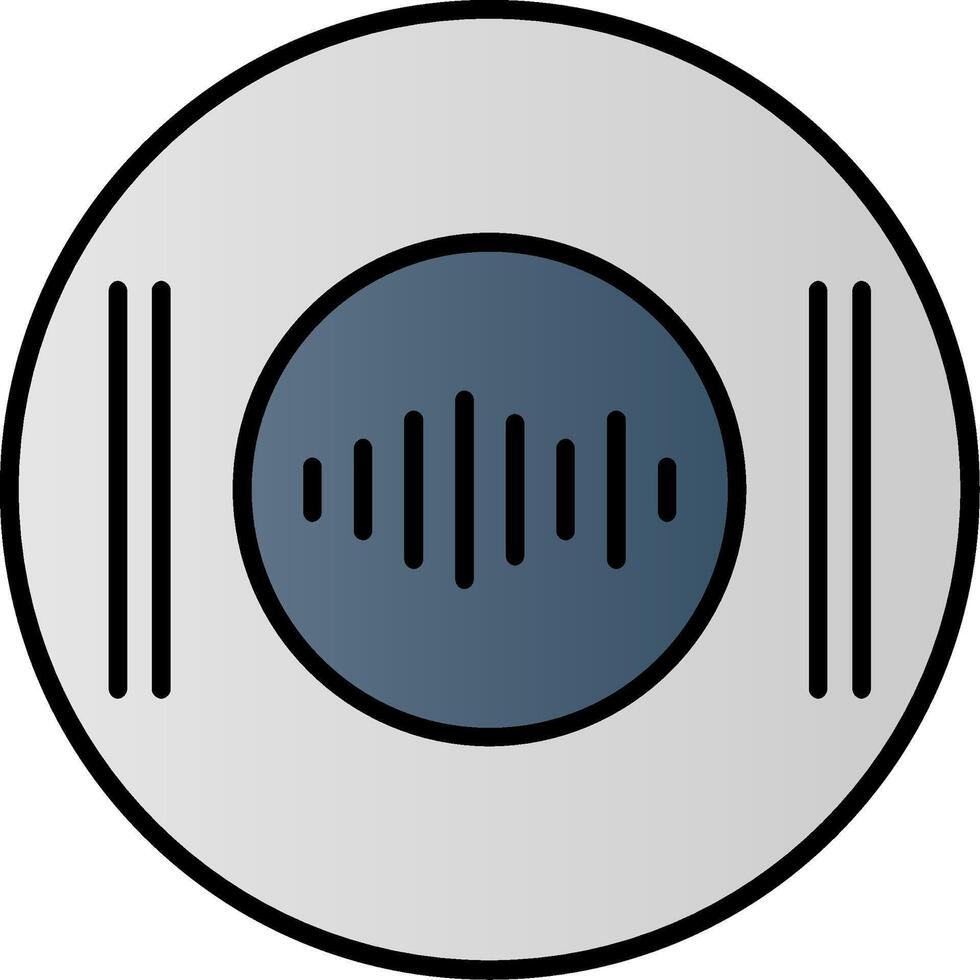 Recording Line Filled Gradient  Icon vector