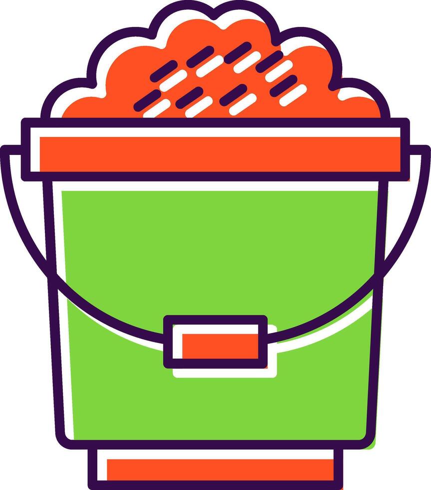 Bucket Filled  Icon vector