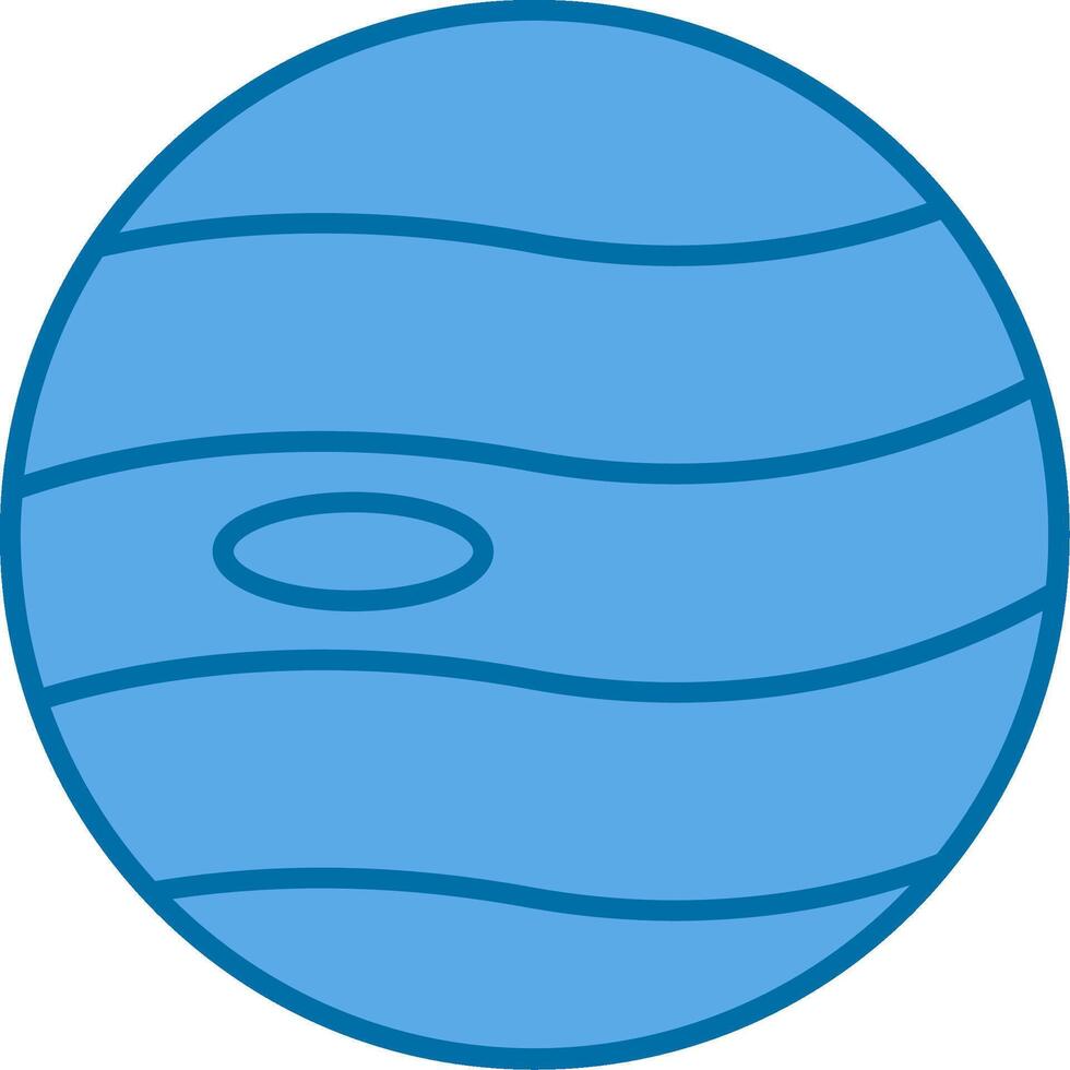 Planet Filled Blue  Icon vector