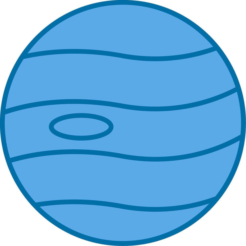 planeta lleno azul icono vector