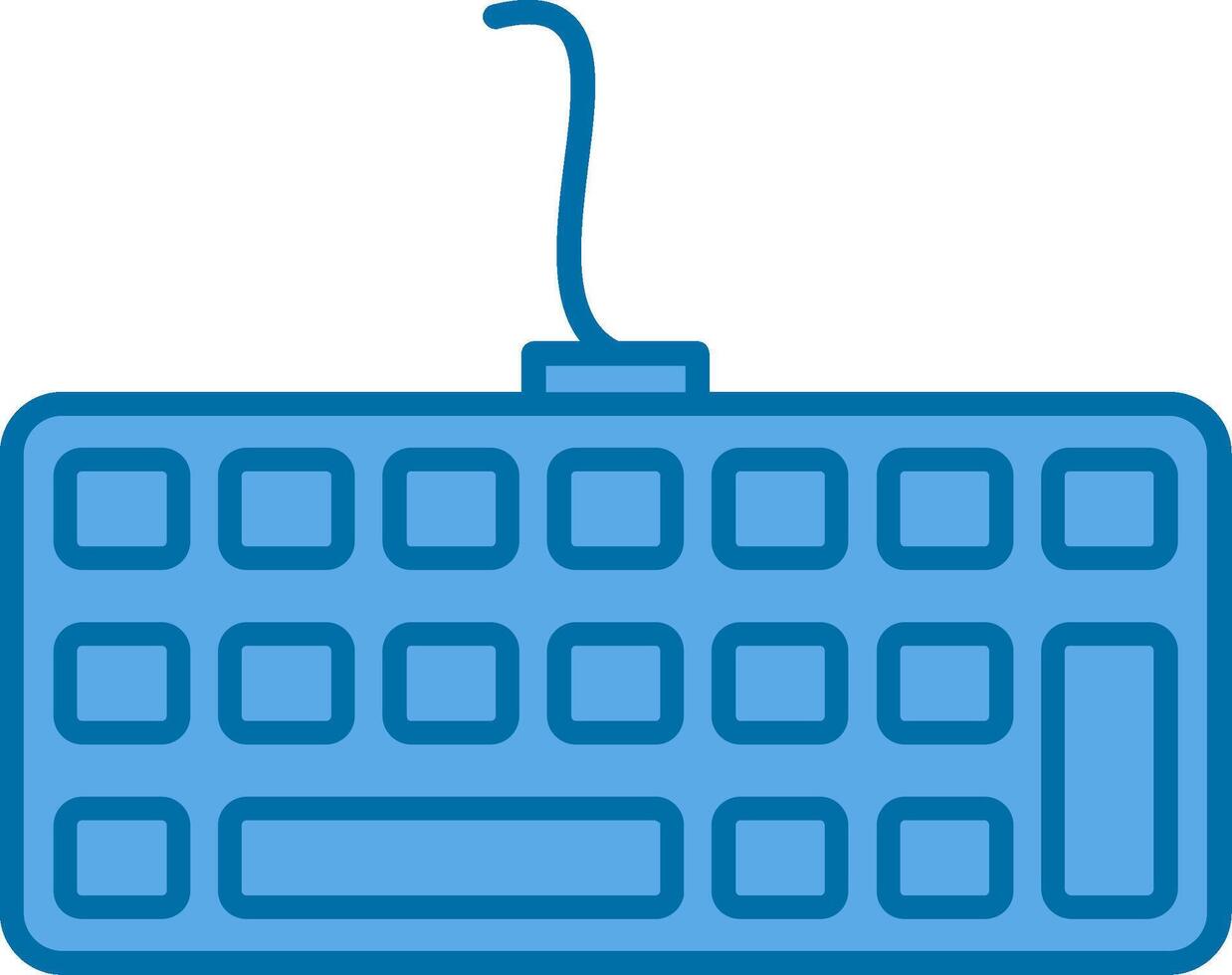 Keyboard Filled Blue  Icon vector