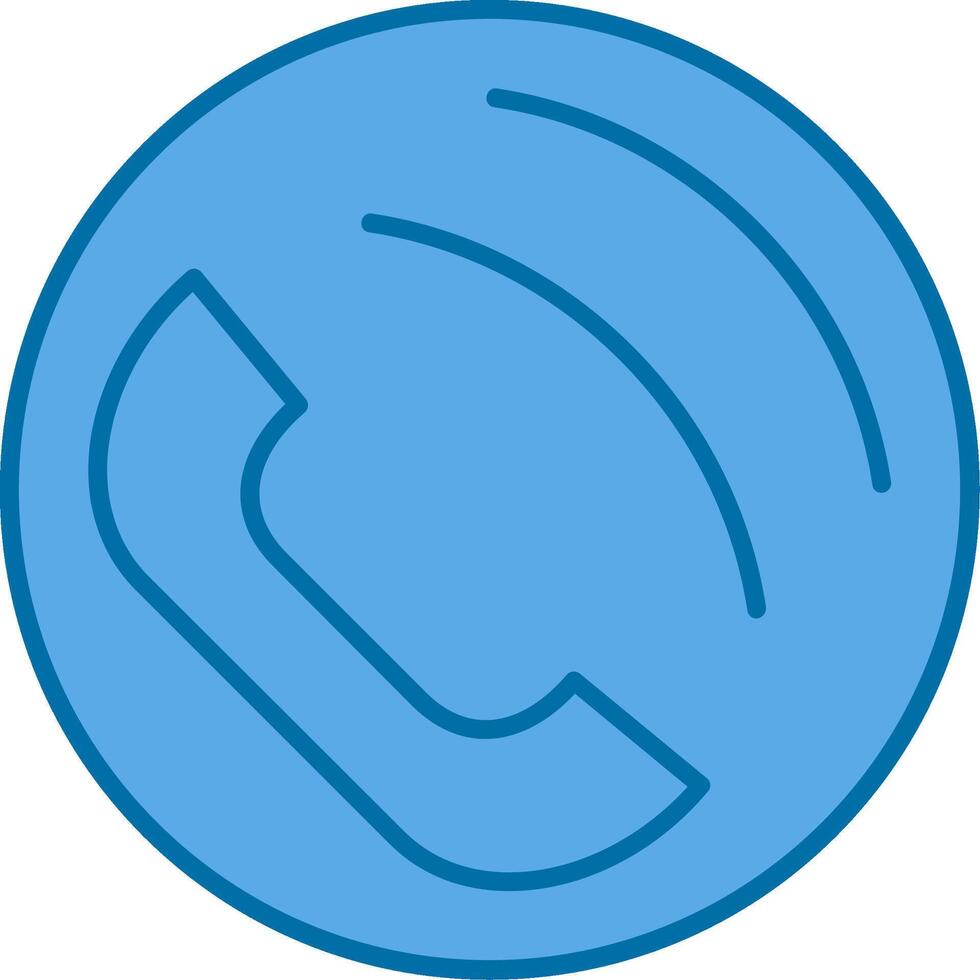 Phone Call Filled Blue  Icon vector