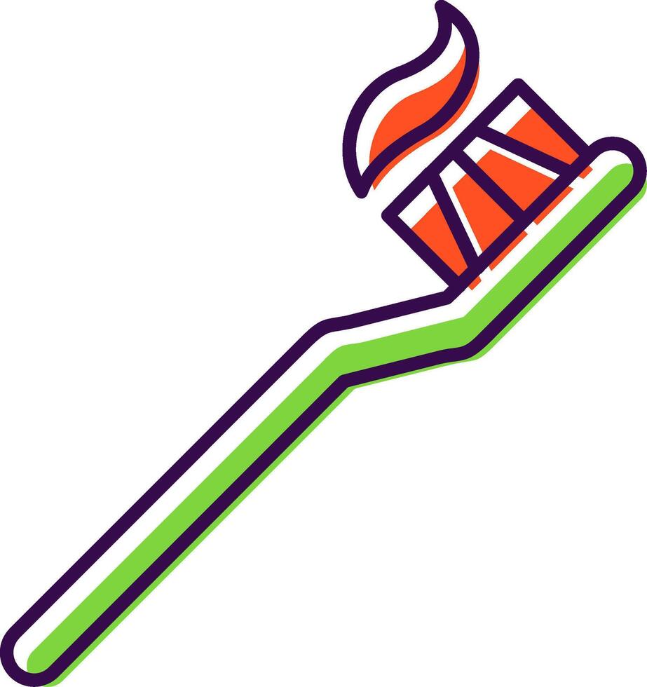 Toothbrush Filled  Icon vector