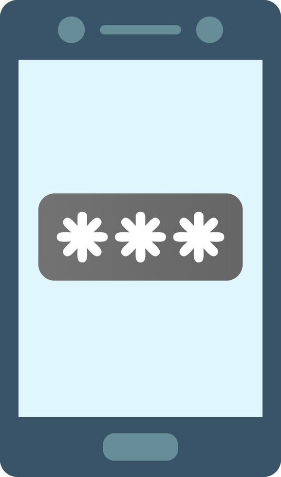 Password Flat Gradient  Icon vector