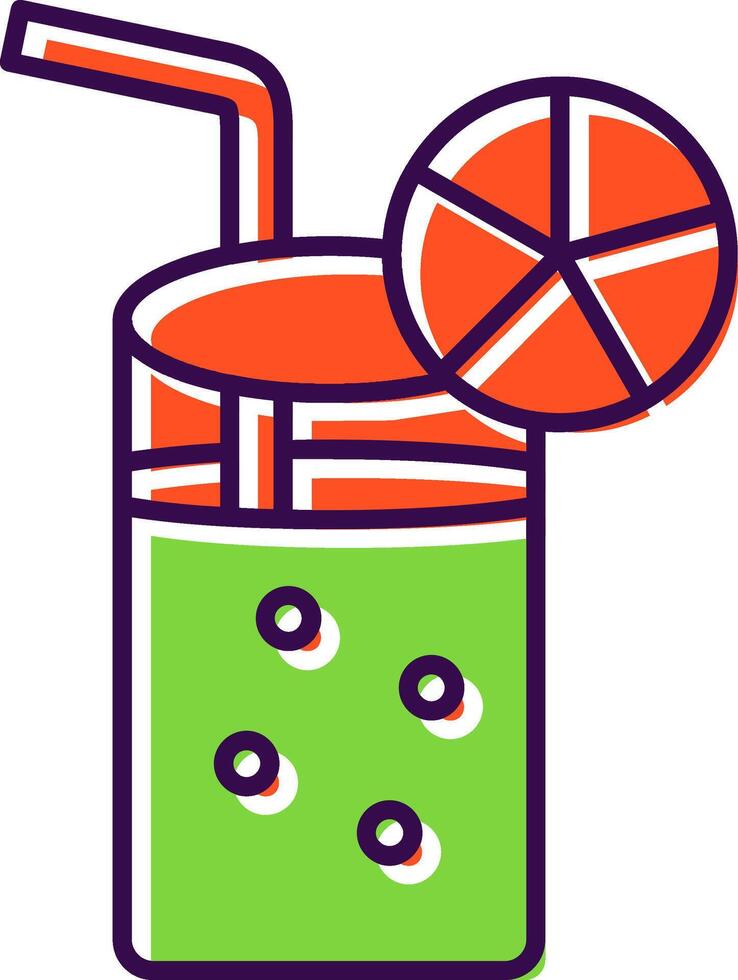 Lemonade Filled  Icon vector