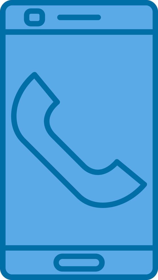 Phone Filled Blue  Icon vector