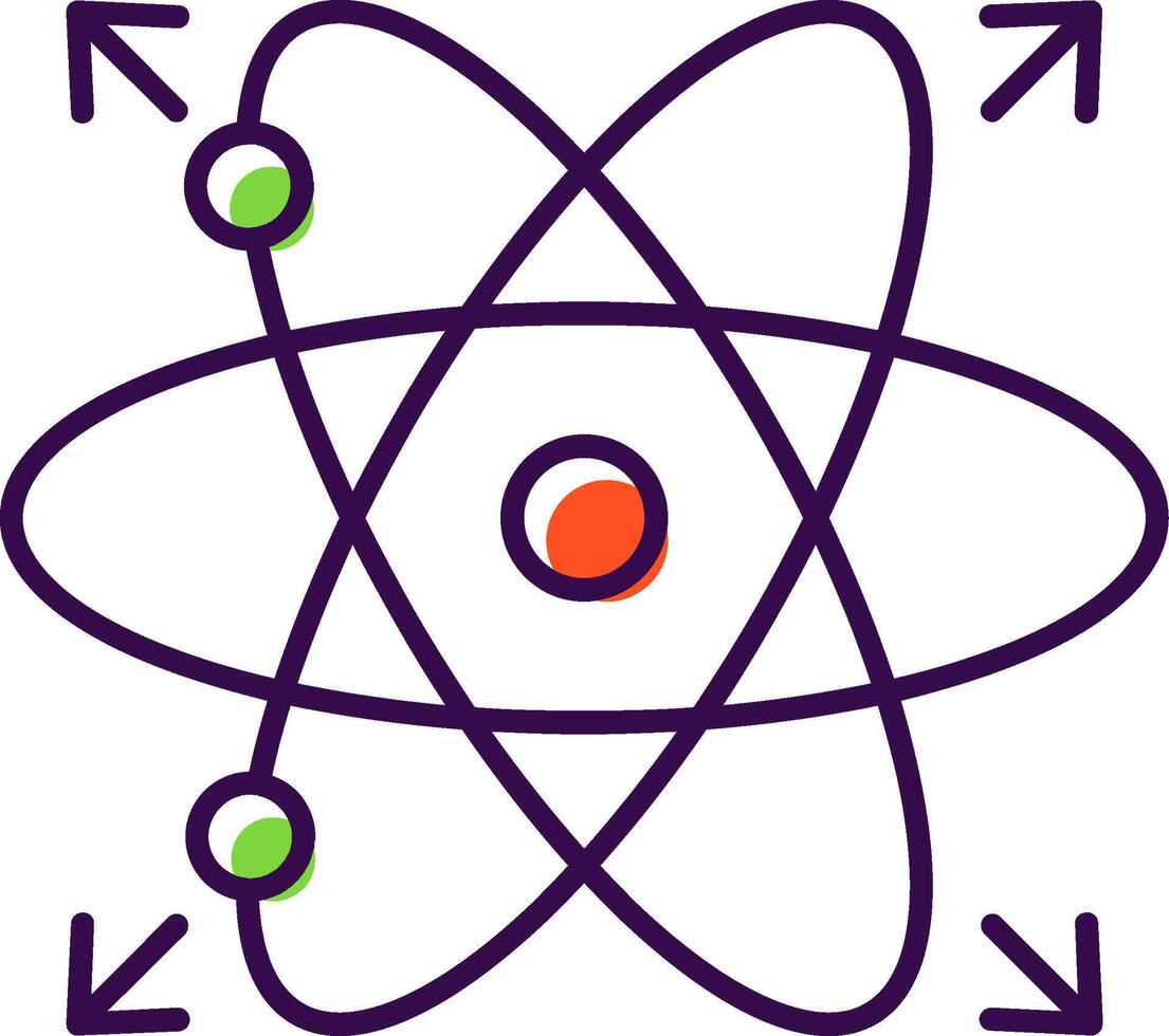 Atom Filled  Icon vector