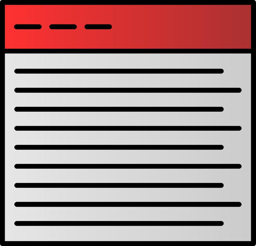 Web Line Filled Gradient  Icon vector