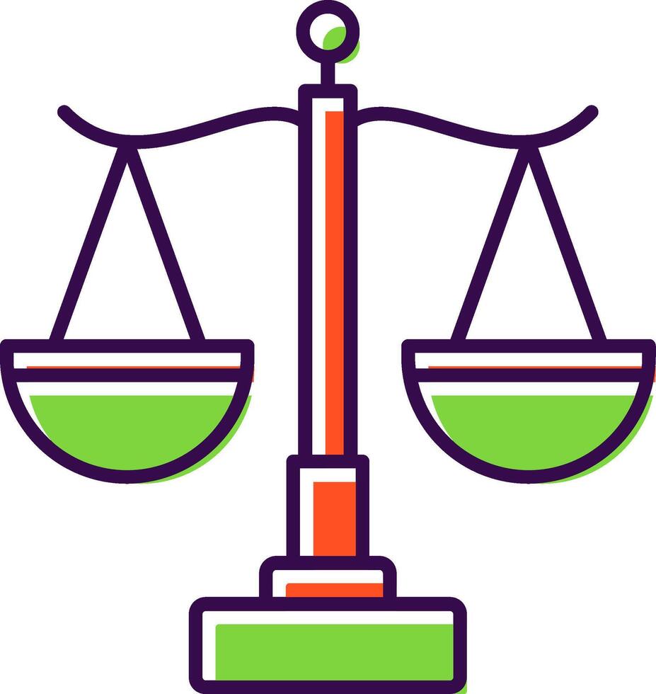 Law Filled  Icon vector