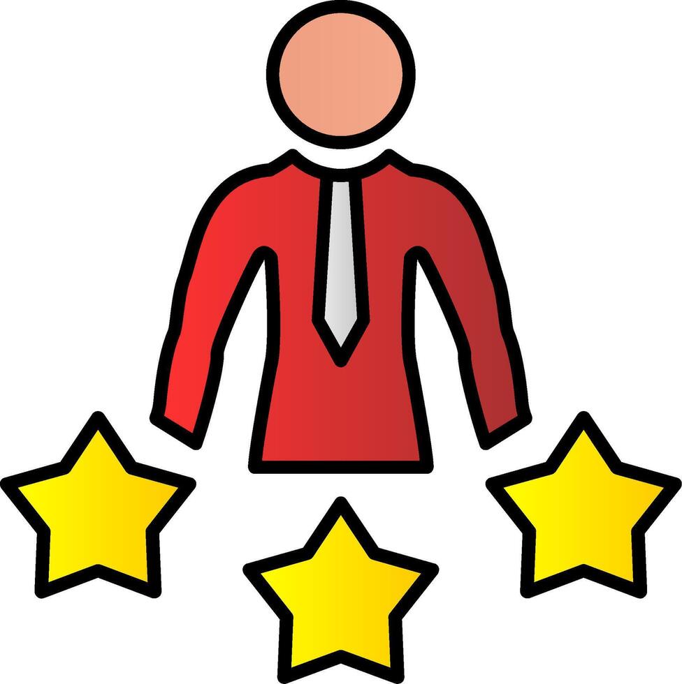 Experience Line Filled Gradient  Icon vector