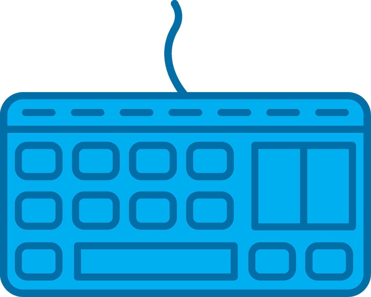 keyboard Filled Blue  Icon vector