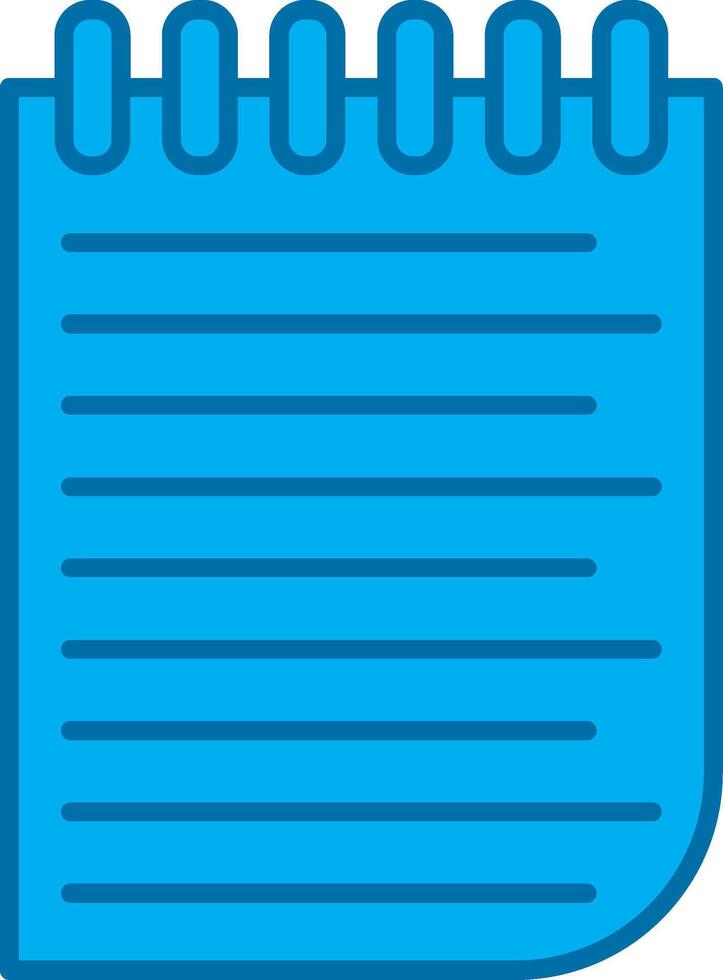 Note Filled Blue  Icon vector