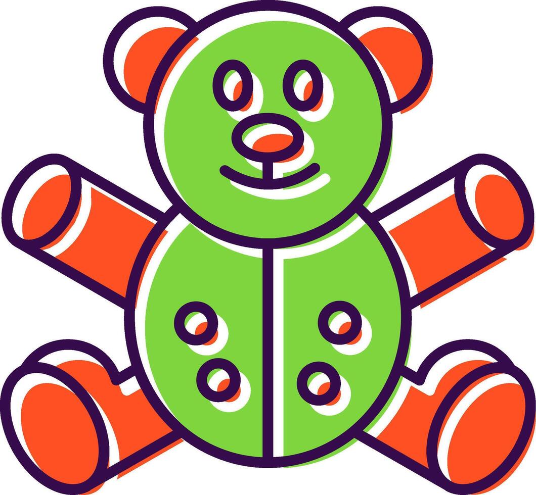 Bear Filled  Icon vector