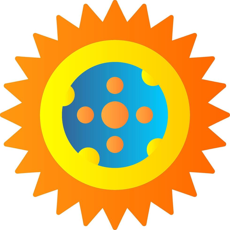 Moon Flat Gradient  Icon vector