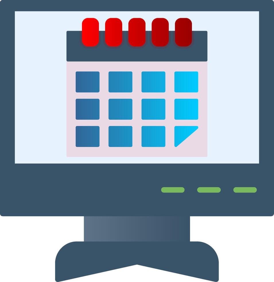 Calendar Flat Gradient  Icon vector