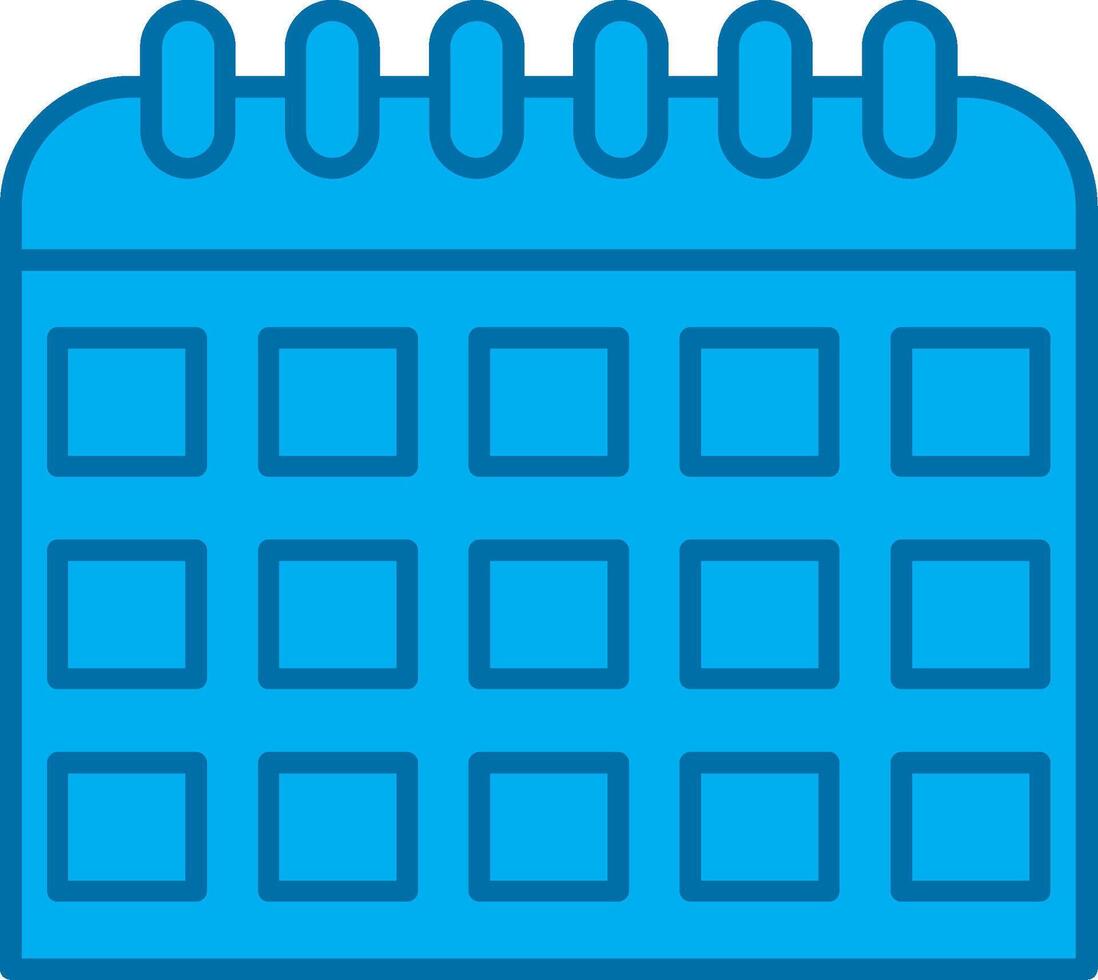 Calendar Filled Blue  Icon vector