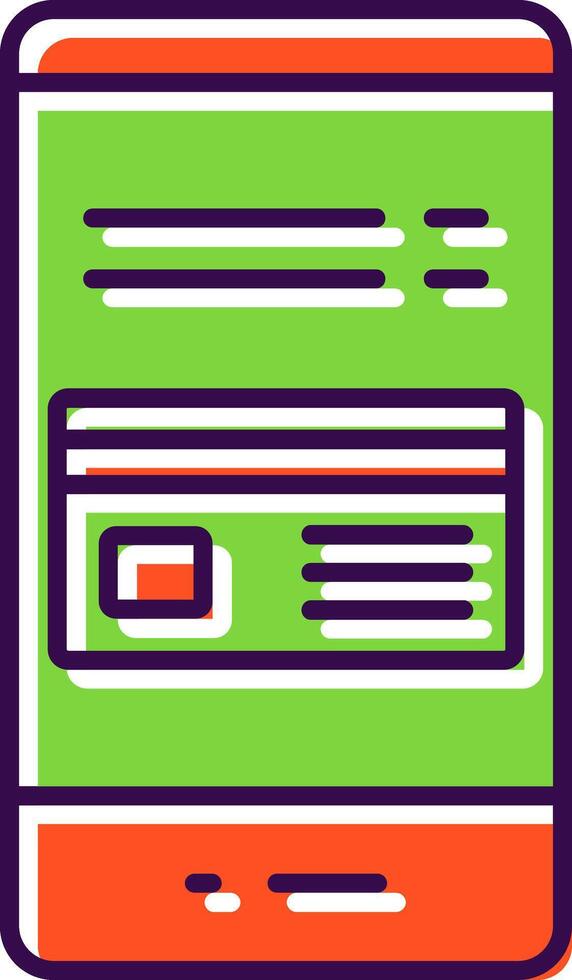 Card Payment Filled  Icon vector