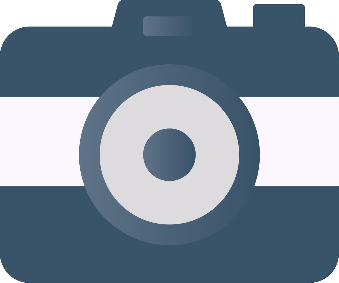 foto cámara plano degradado icono vector