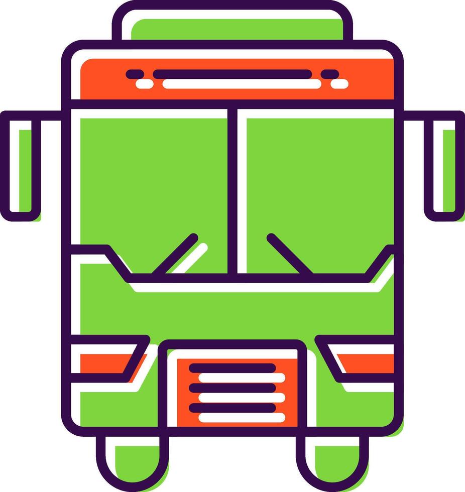Bus Filled  Icon vector