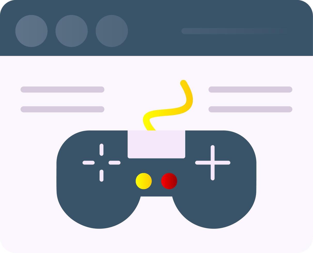 Videogame Flat Gradient  Icon vector