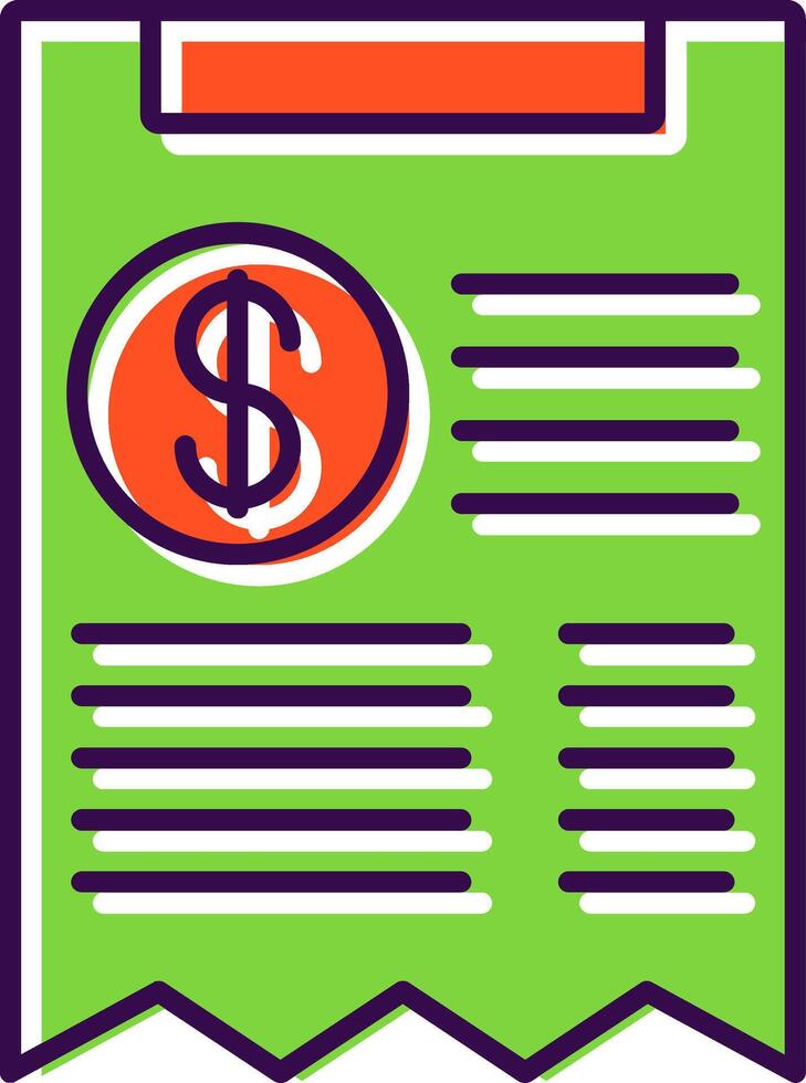 Receipt Filled  Icon vector