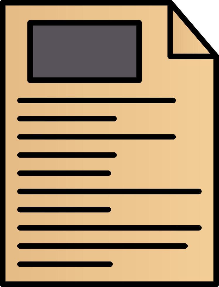 File Line Filled Gradient  Icon vector