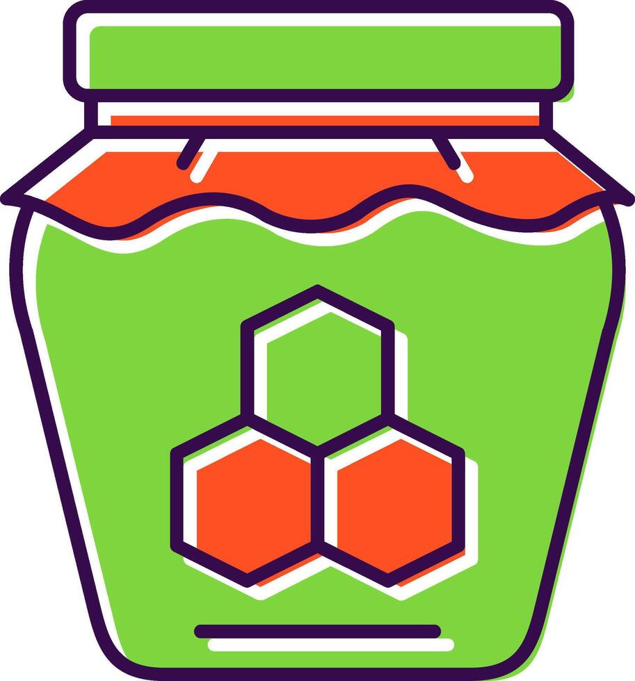 Honey Filled  Icon vector