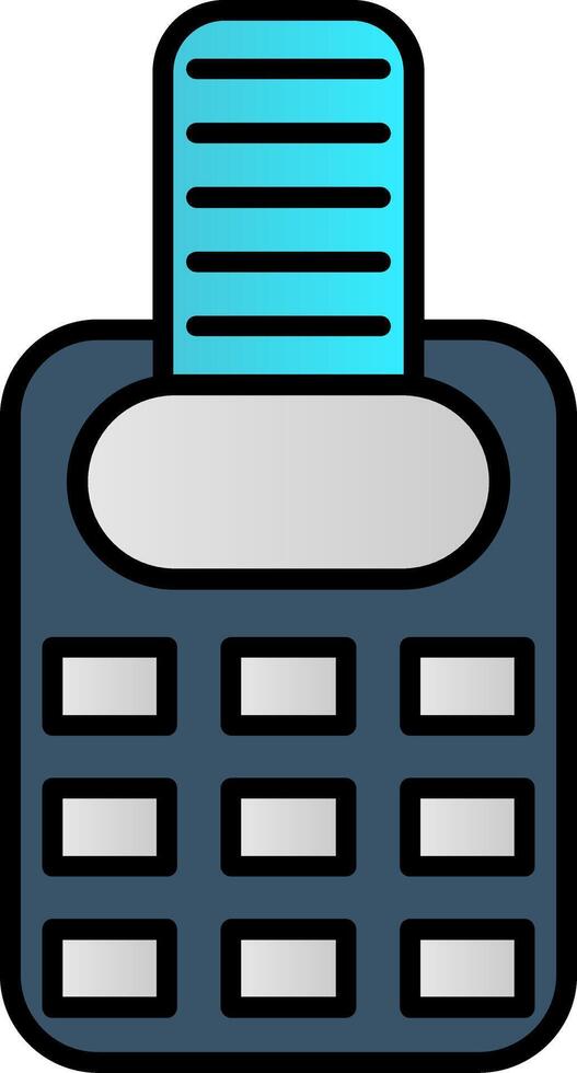 Point Of Service Line Filled Gradient  Icon vector