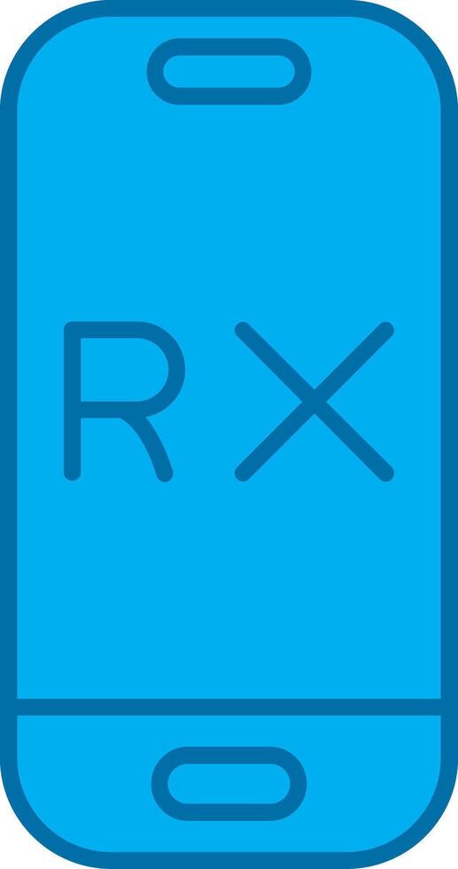 Rx Filled Blue  Icon vector