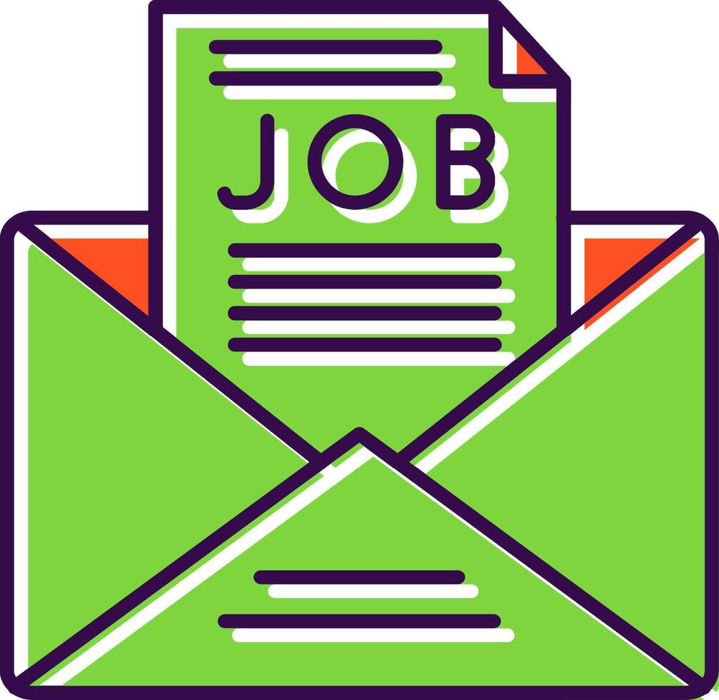 Job Offer Filled  Icon vector