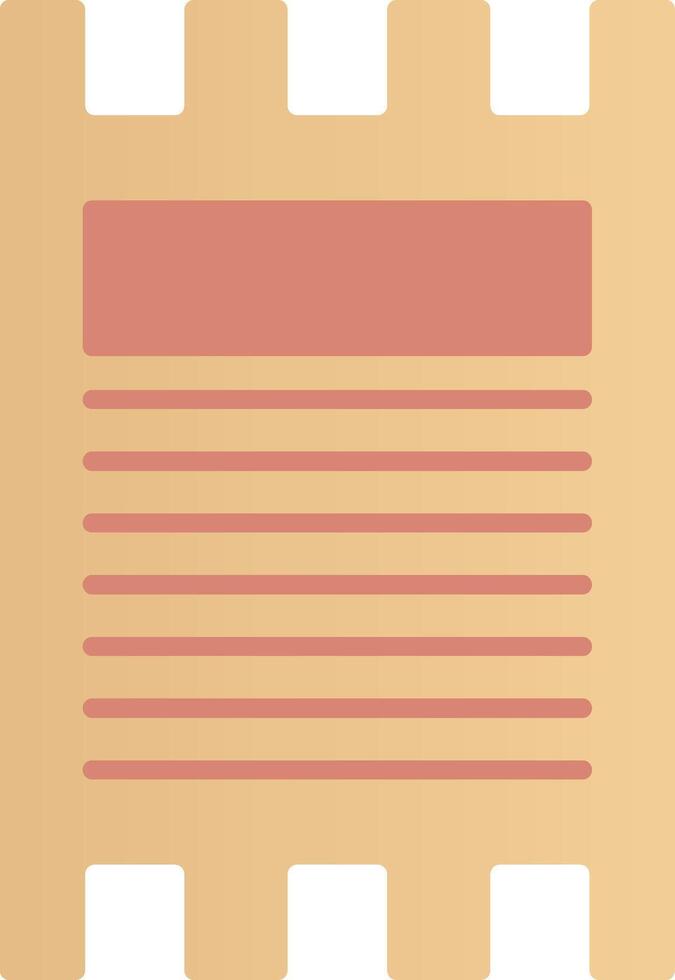 Ticket Flat Gradient  Icon vector