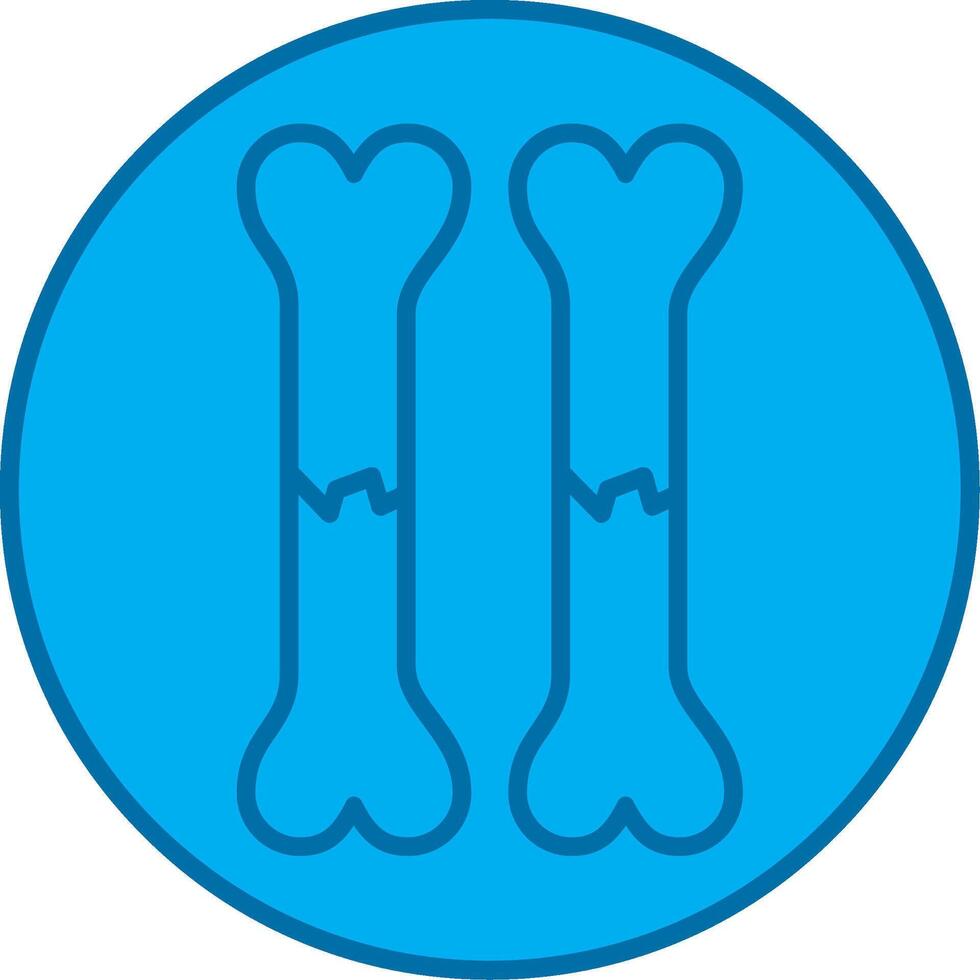 Bone Filled Blue  Icon vector