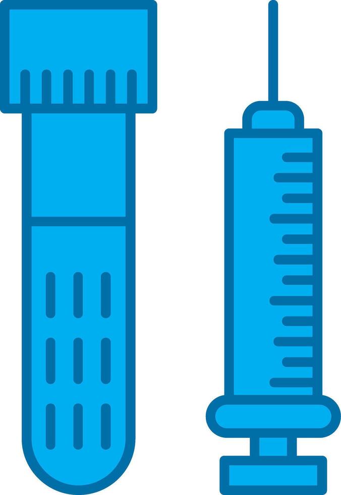 Injection Filled Blue  Icon vector