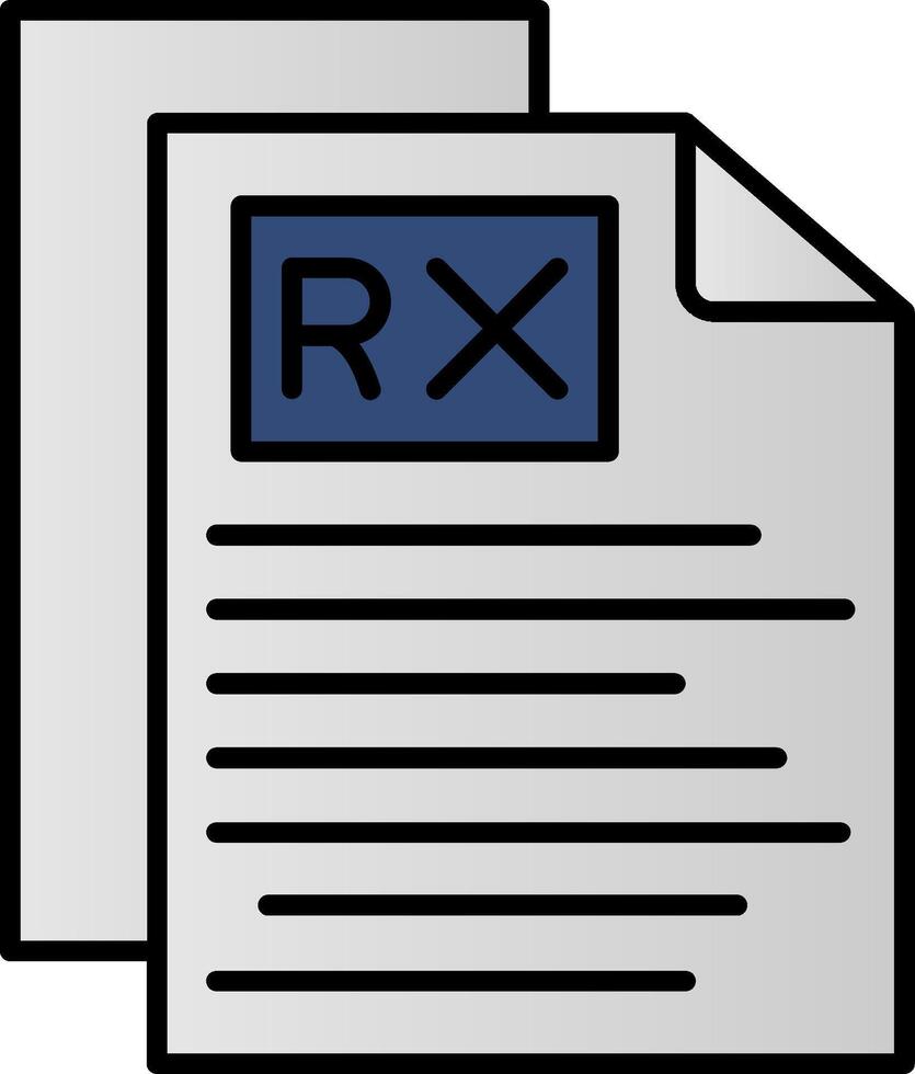 Rx Line Filled Gradient  Icon vector