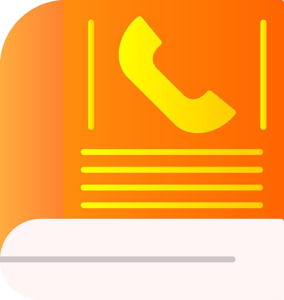 Contact Book Flat Gradient  Icon vector