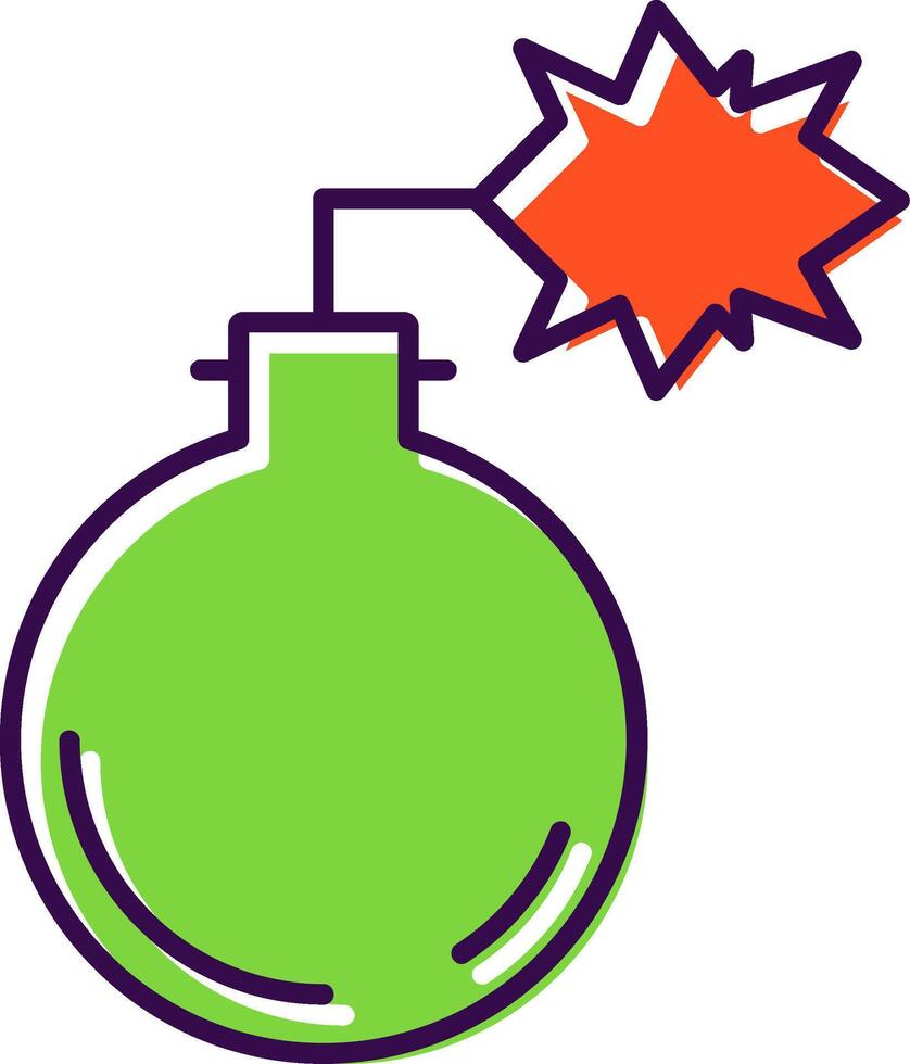 Bomb Filled  Icon vector