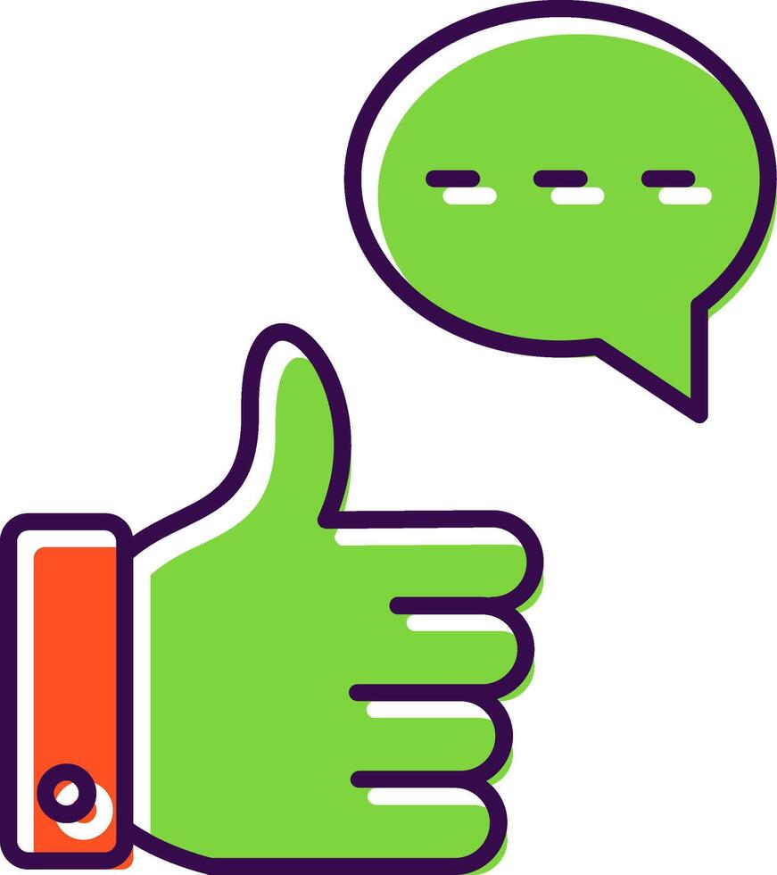 Good Feedback Filled  Icon vector