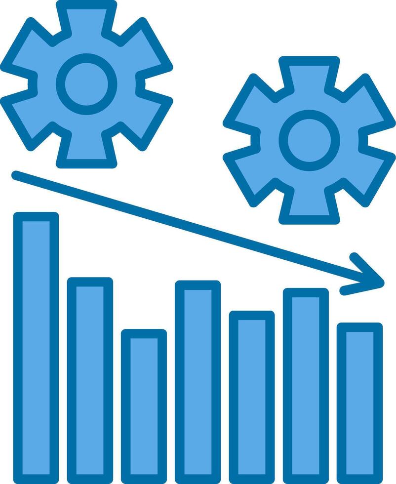 Management Filled Blue  Icon vector