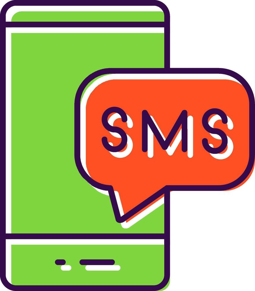 Sms Filled  Icon vector