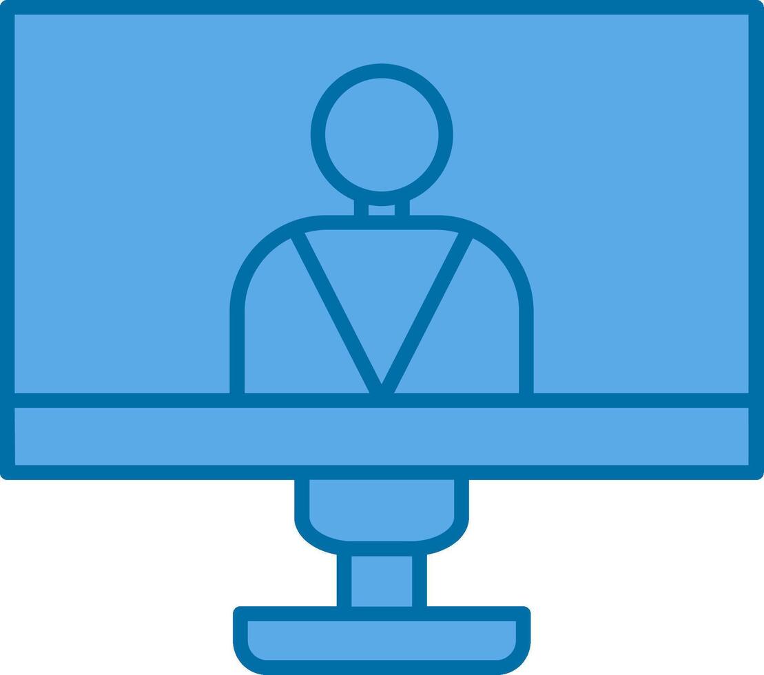 Management Filled Blue  Icon vector