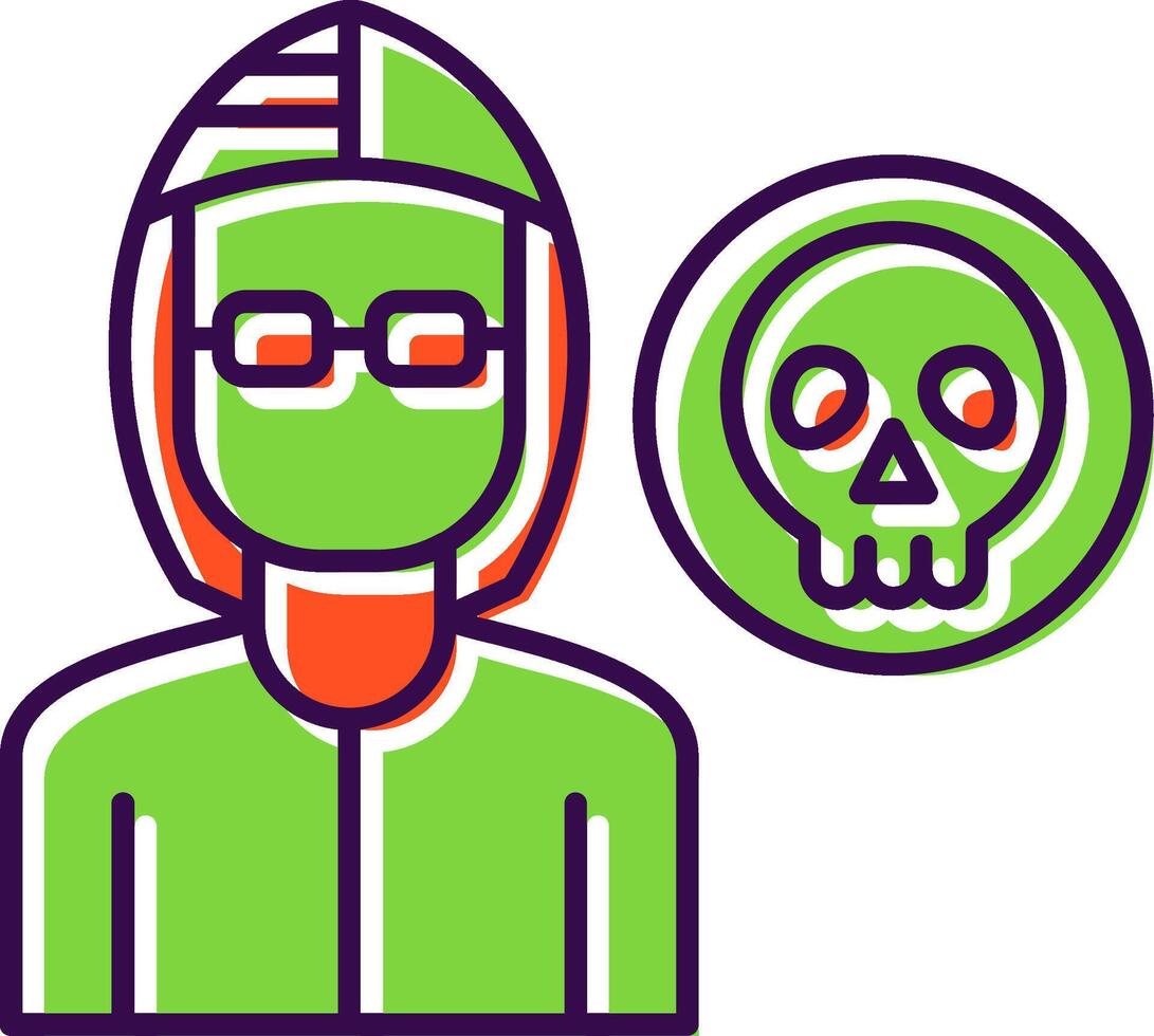 Robber Filled  Icon vector
