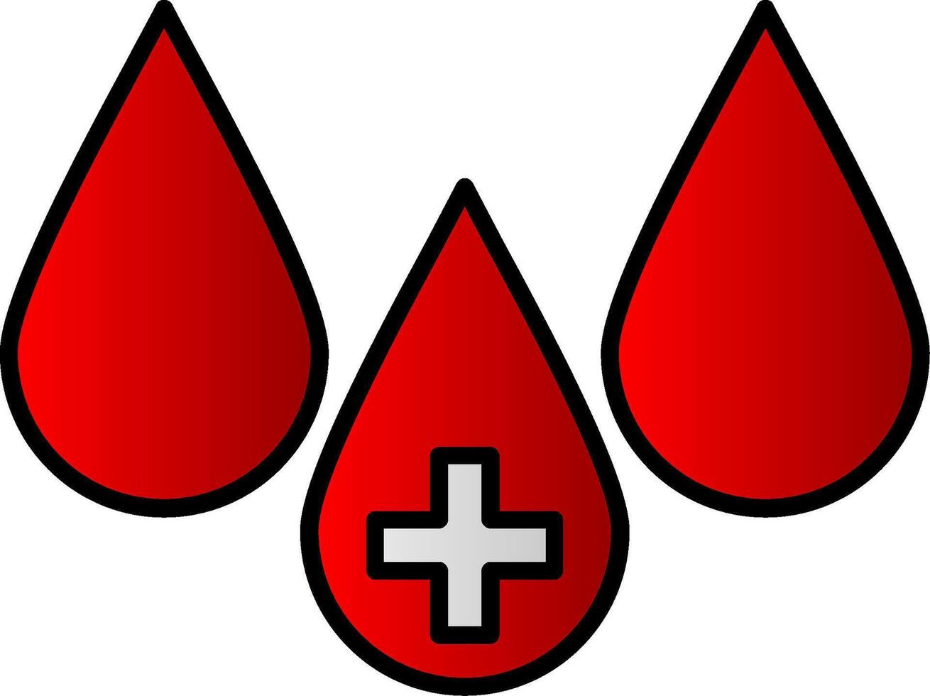 Blood Line Filled Gradient  Icon vector