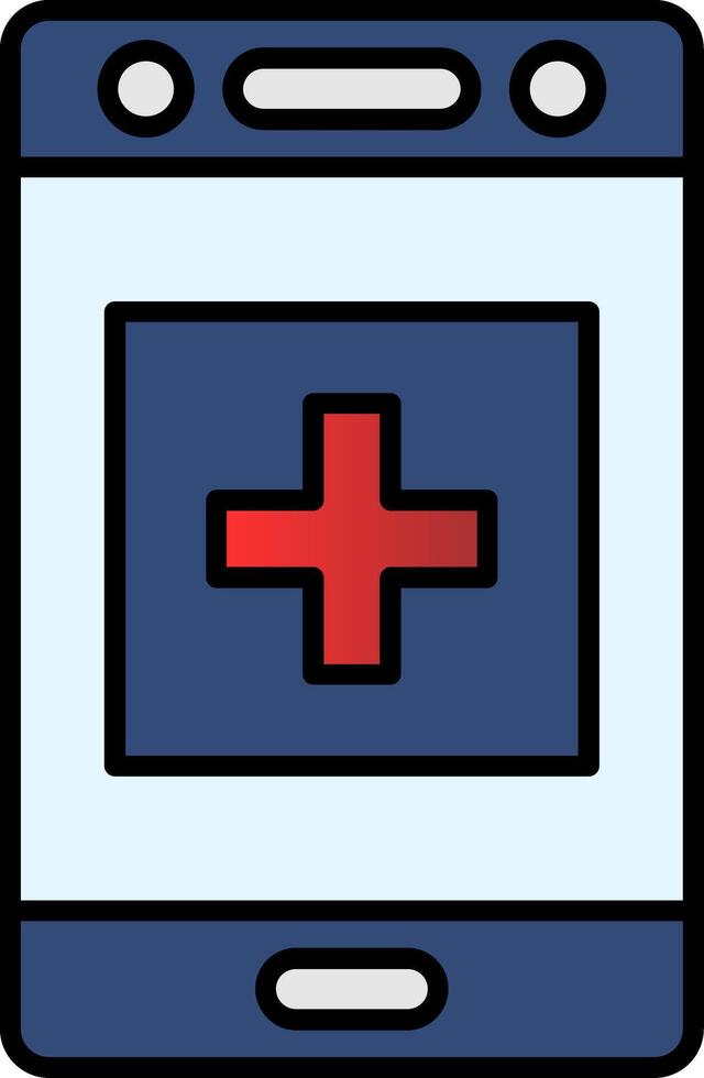 Health Line Filled Gradient  Icon vector