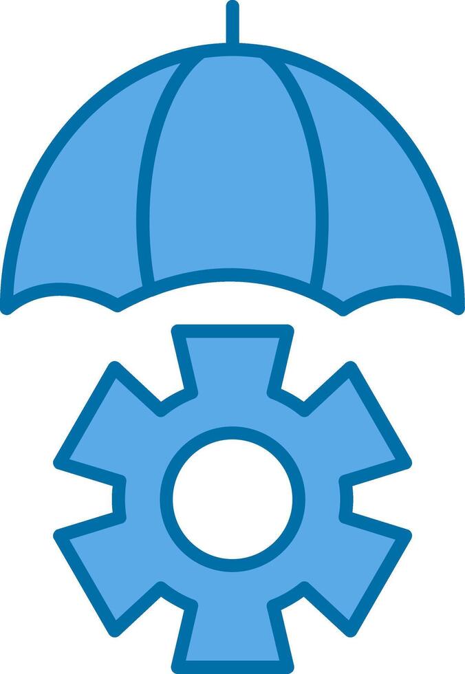Risk Management Filled Blue  Icon vector