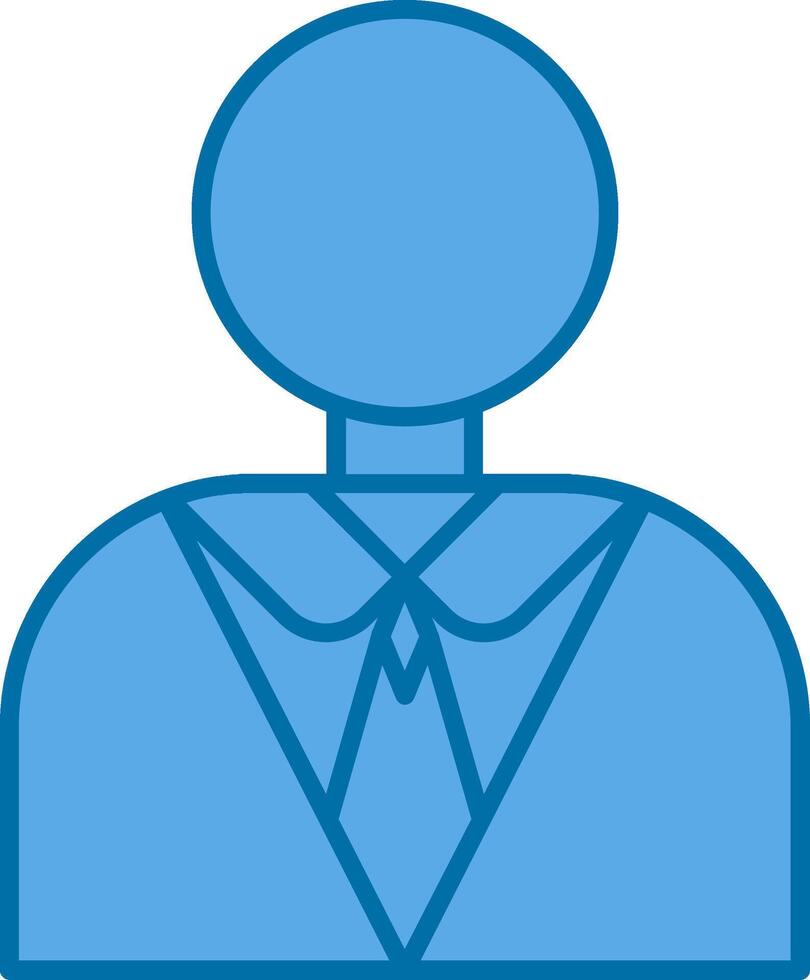 Manager Filled Blue  Icon vector