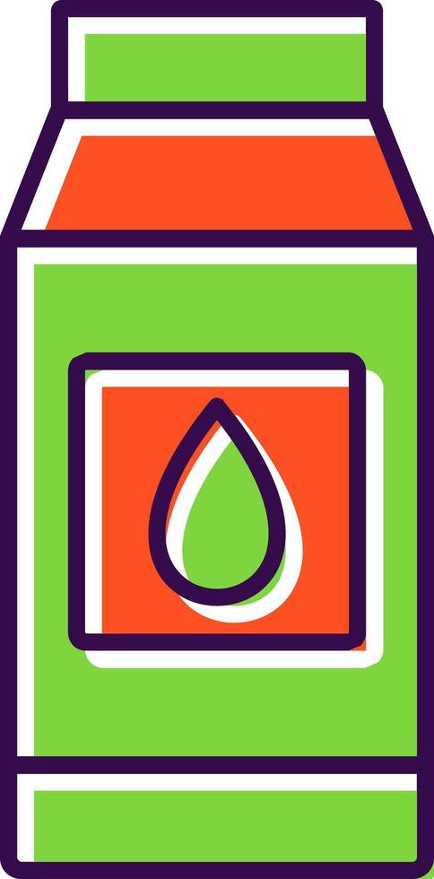 Milk Filled  Icon vector