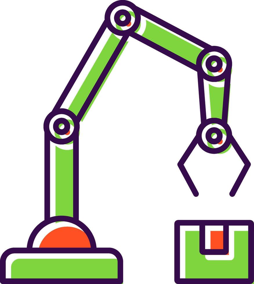 Robotic Arm Filled  Icon vector