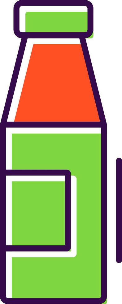 Milk Bottle Filled  Icon vector